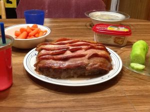 That's right.  That's bacon wrapped meatloaf.